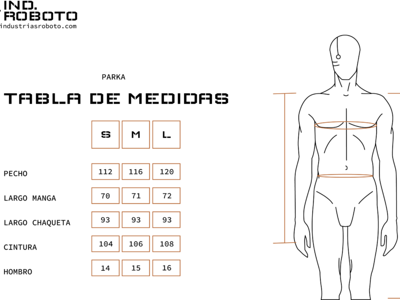 tabla de medidas PARKA tabla de medidas PARKA