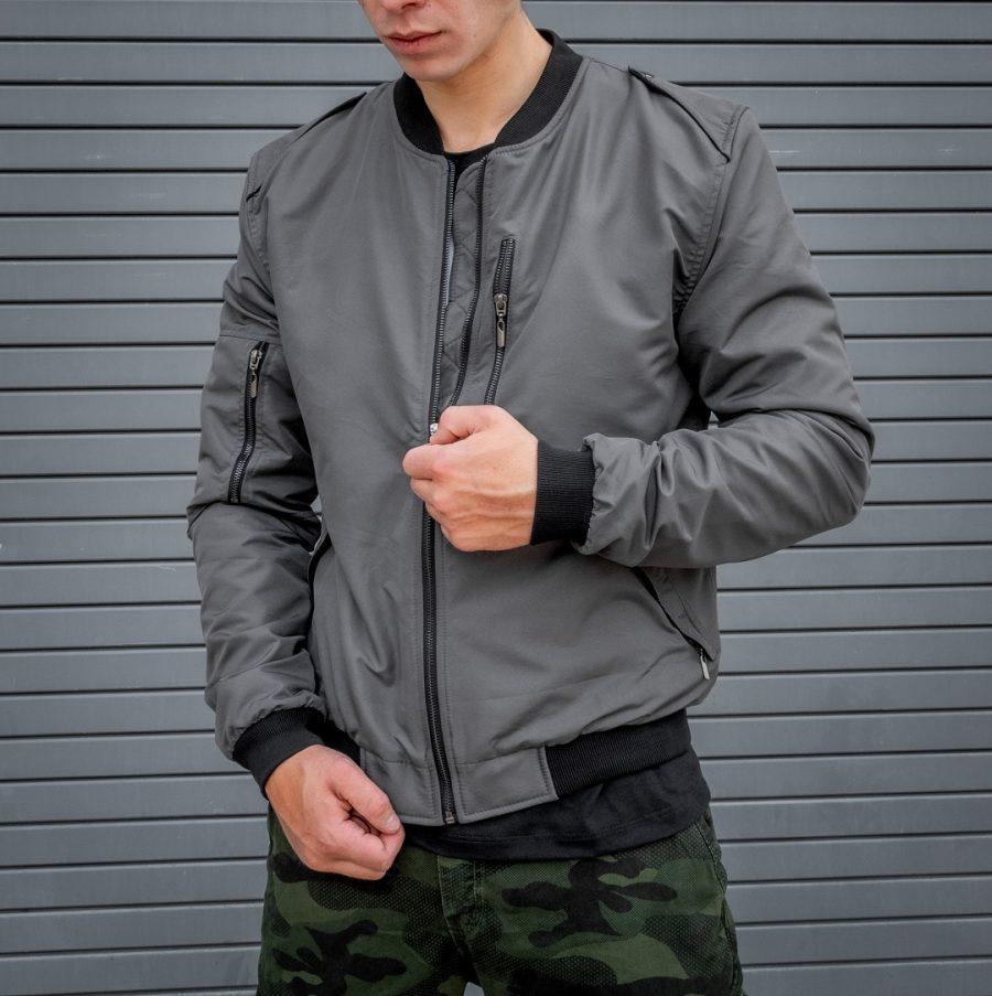 Bomber Manchester Jacket - Men - Grey - Image 2