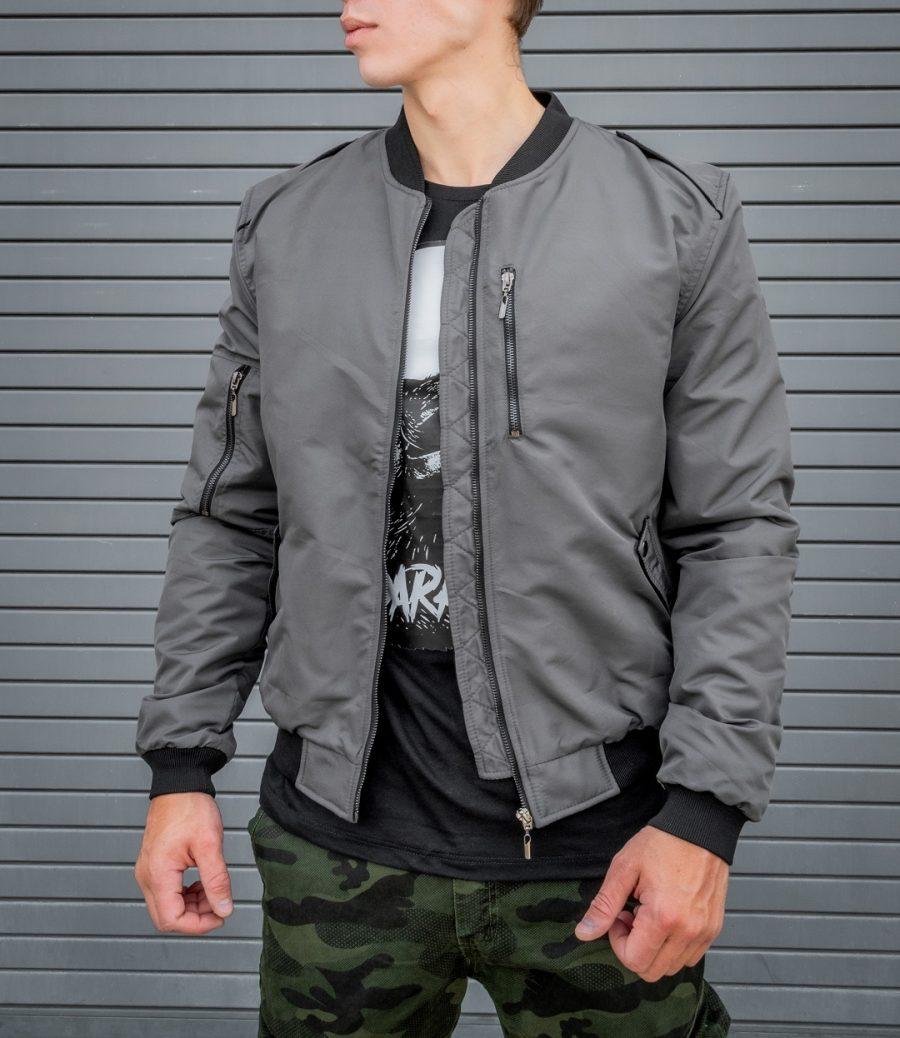 Bomber Manchester Jacket - Men - Grey - Image 3