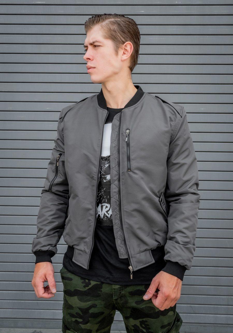 Bomber Manchester Jacket - Men - Grey