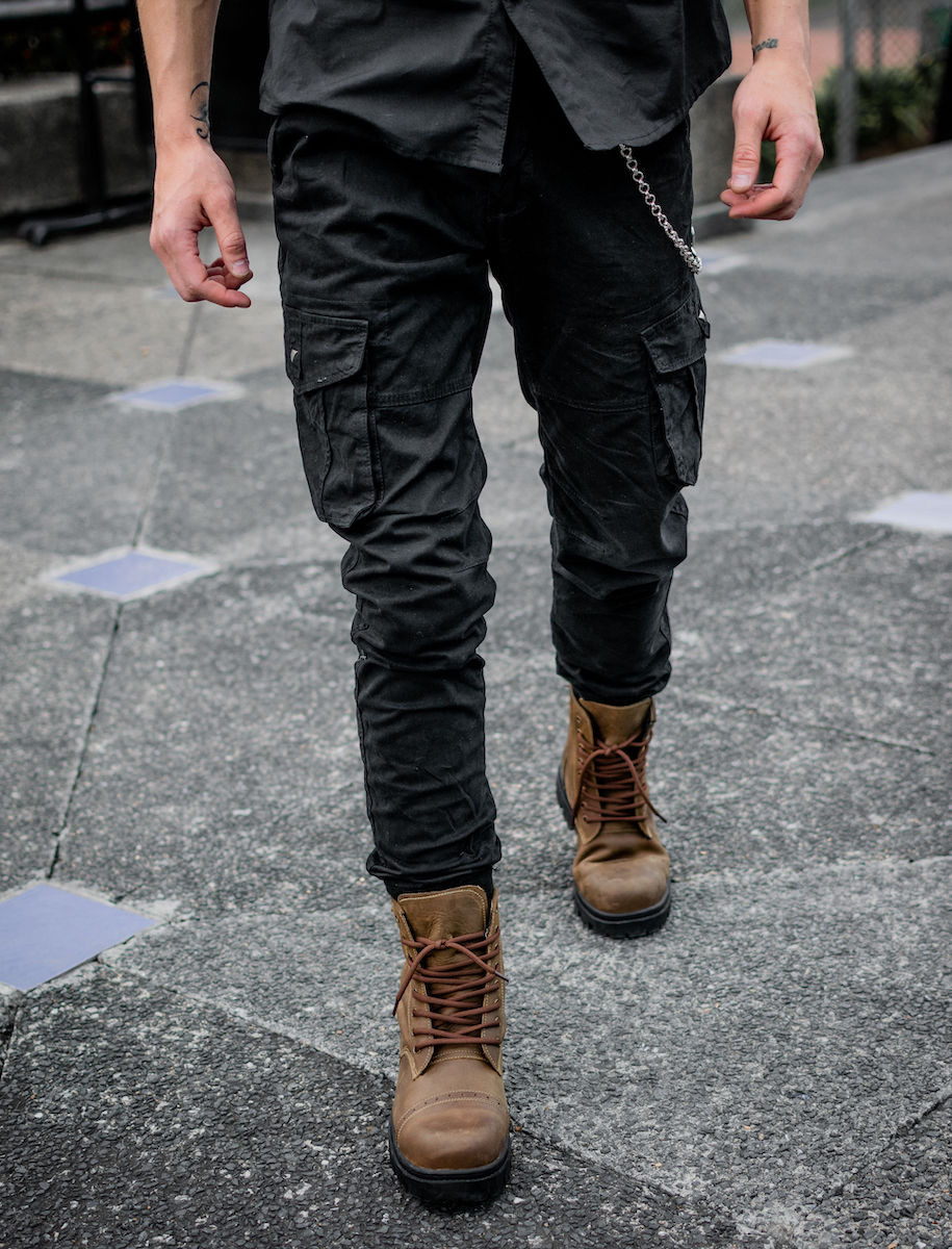 Cargo Pants - Men - Black - Industrias Roboto