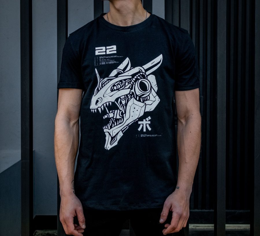 Camiseta Negra Bionic Dino - Imagen 5