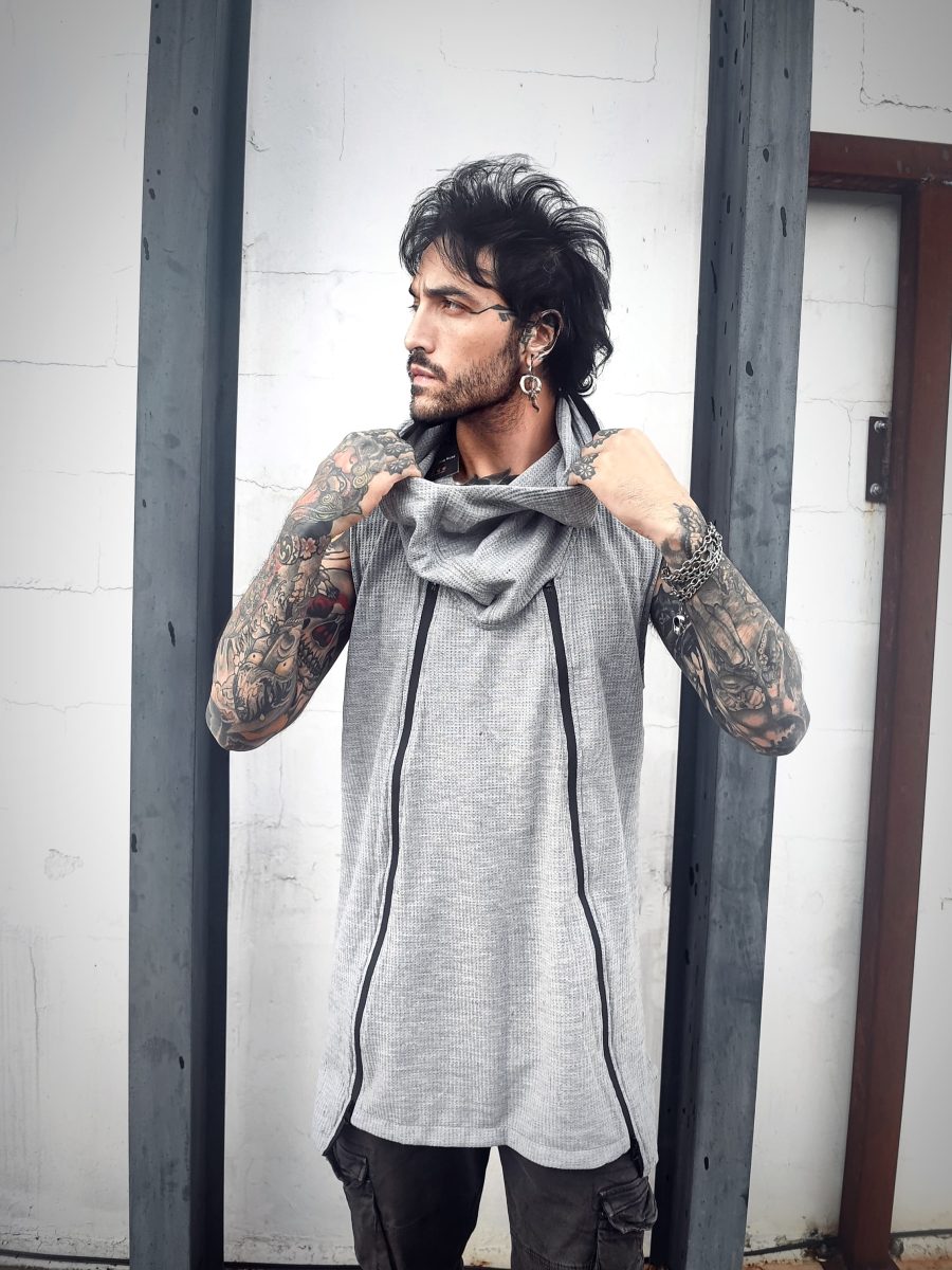 Camiseta Esqueleto Nappa Gris